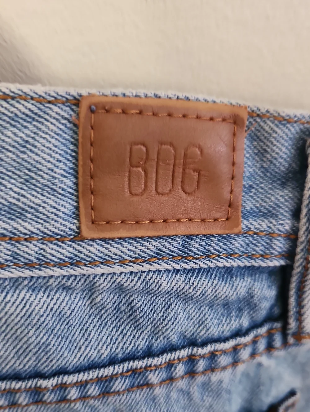 BDG Dad Slim Taper Fit Light Blue Denim Jeans Patchwork 36x34